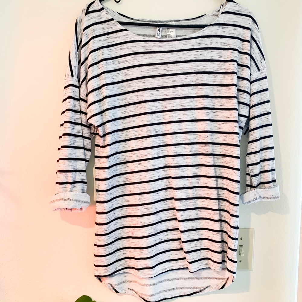 🍁Stripped Quarter Sleeve Top🍁
